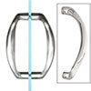 6" Back-to-Back<br>Sculptured Solid<br>Pull Handle